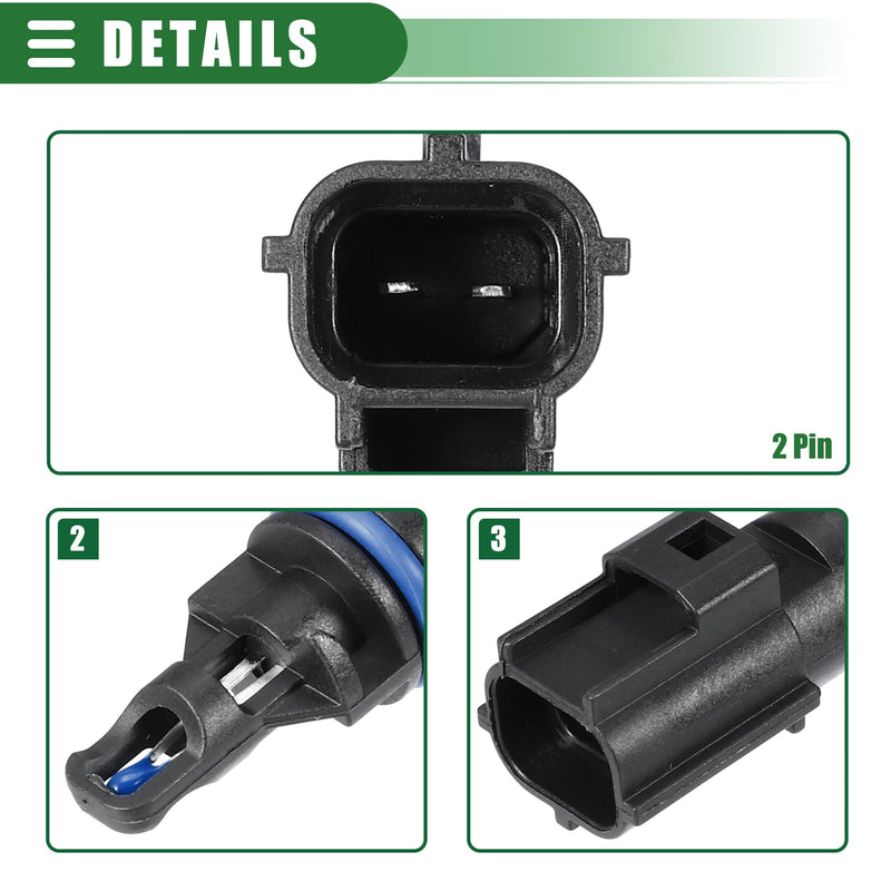  [AUSTRALIA] - Motoforti Car Air Intake Charge Temperature Sensor, for Ram 1500 2011-2013, Plastic, No.56028364AA, Black
