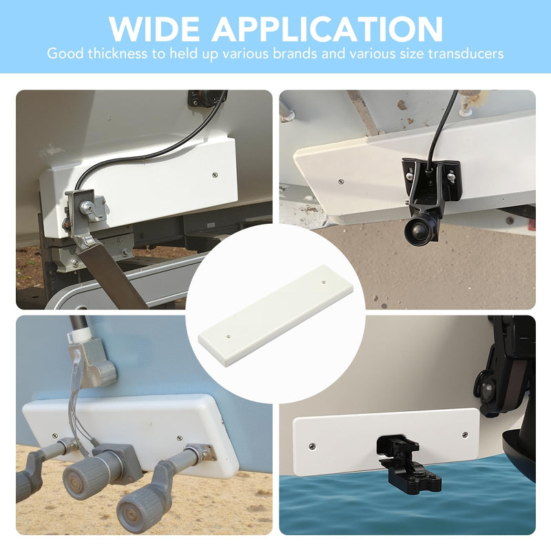 UV-Resistant Marine-Grade Boat Transducer Mounting Plate with Screws Ideal for Mounting Fish Finder Transducers, Speed Sensors, and Other Electronics 1 Pack