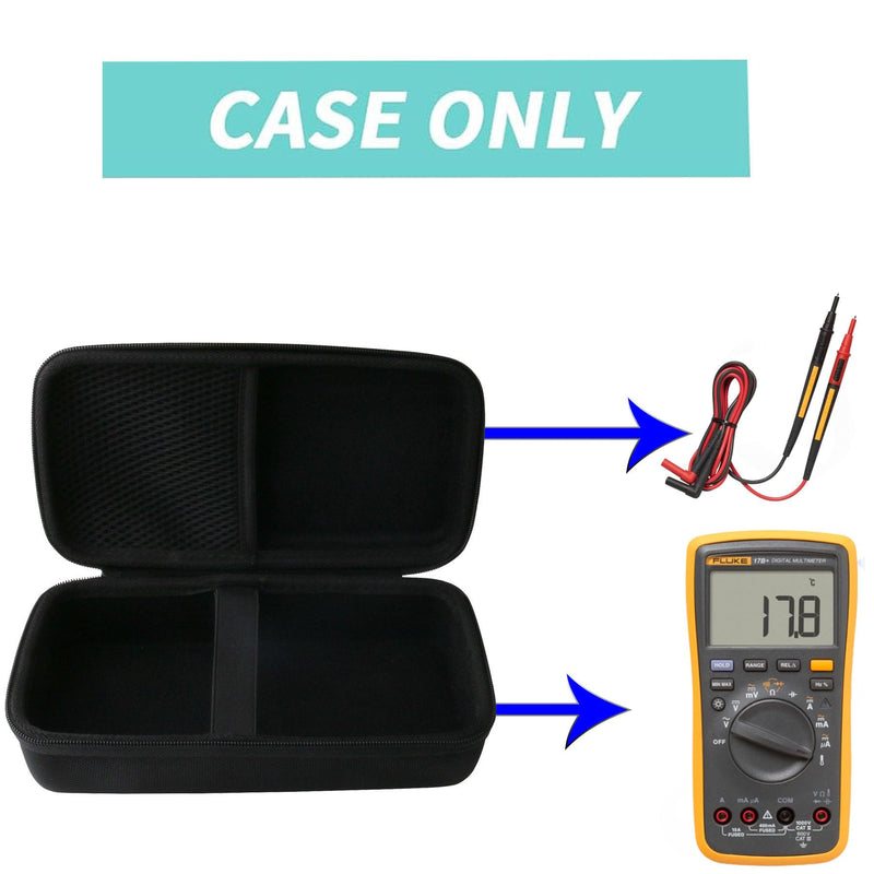 WERJIA Hard Case Compatible with Fluke Fluke 1587 FC/1507/1503/1508/1577 Digital Multimeter and Accessories (Case Only) Small