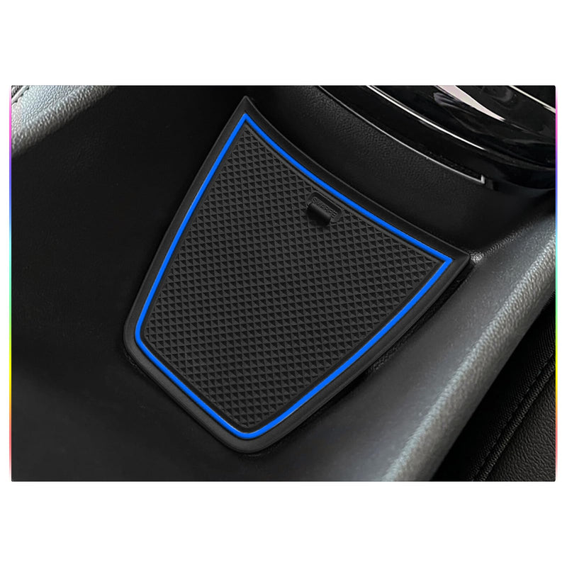 SKTU 2024 2025 2026 Chevy Trax Door Slot Mat for 2024 2025 2026 Chevrolet Trax (LS,1RS,LT,2RS,ACTIV) 2024-2026 Trax Accessories 14PCS Fit 2024+ Trax Door Compartment Cup Center Console Liners (Blue) Blue Mat
