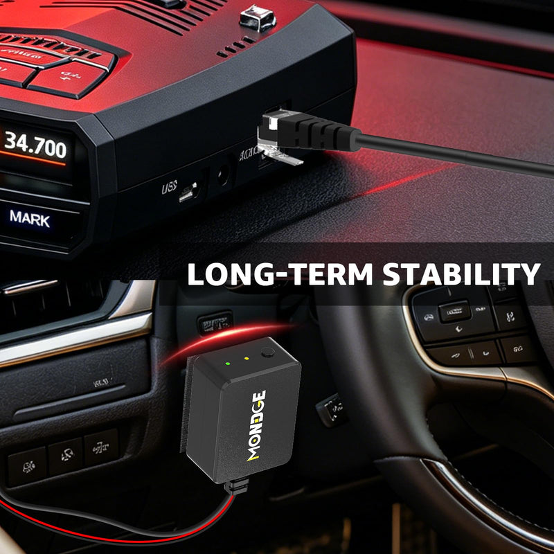 Smart Hardwire Kit Compatible with Uniden RDA-HDWKT Radar Detectors | Smart Direct Wire Cord with Mute/Mark Button & LED Alerts for R8w, R8, R7, R4w, R4, R3, R1, DFR9, DFR8, DFR7, DFR6
