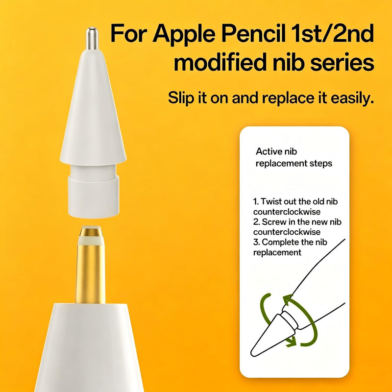 LOVE MEI Replacement Pencil Tips for Apple Pencil 2nd/ 1st Gen/USB-C/Pro | For Apple Pencil Tips With Carrot Box, Metal iPencil Nibs Accessories Fit With IPad Pro Pencil,Wear -Resistant No Scratch