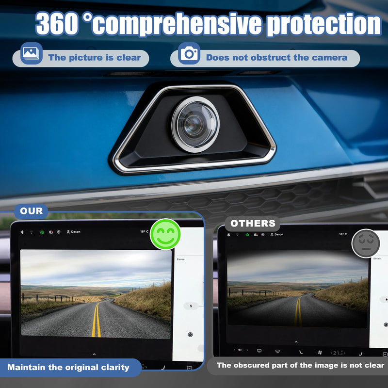 Car Backup Camera Lens Protector, 4PCS Clear High-Transparency Anti-Rain Protective Sticker, Anti-Scratch Waterproof Adhesive Lens Cover for Car Reversing Camera