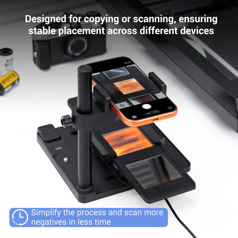 JJC 6x6 Slide Mount Holder, Acid-Free ABS Made, Flip-Through Magnetic Close | Compatible with Film Scanner, Mobile Film Scanner Convert & Negative Film Digitizer, Maintains Film Flat & Stable for Copying