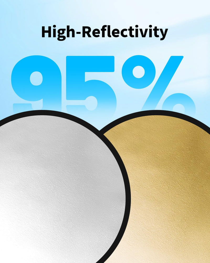 Skytex 32Inch/80CM 5in1 Portable Light Reflector with Bag,Silver/Gold/Translucent/White/Black Light Diffuser Studio Collapsible Reflectors Photography Accessories for Any Photography Situation