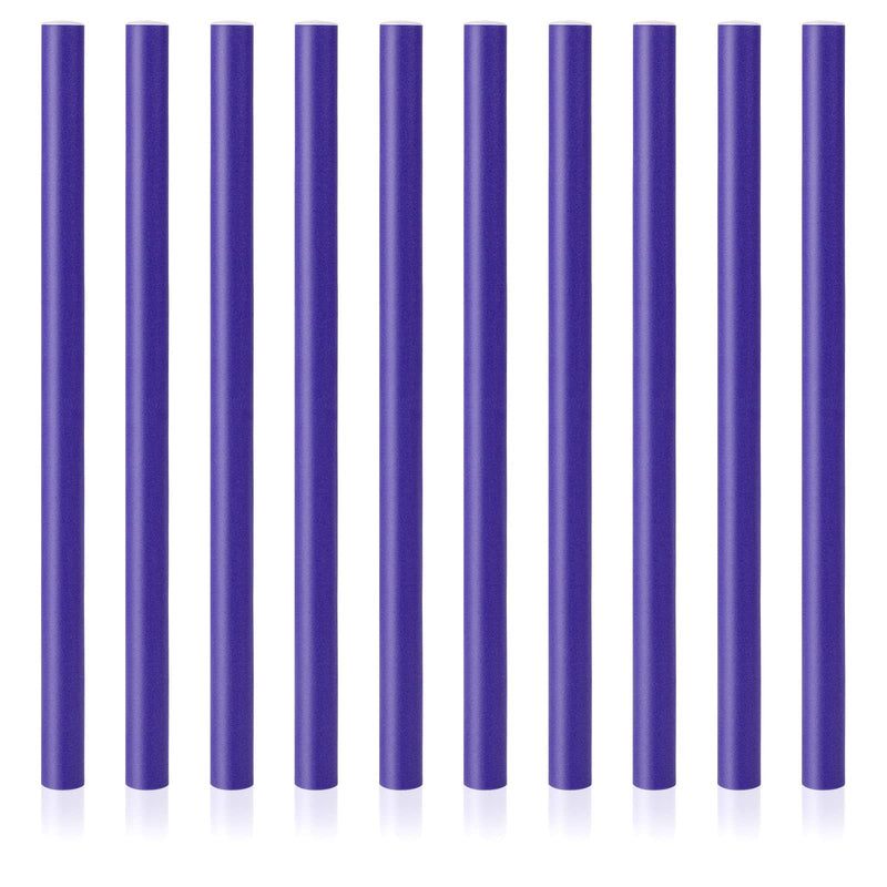 AOOWU 10 Pcs Flexible Hair Curler, Soft Foam Rollers Flexi Rods for Short Medium Long, Rubber Twist Roller, Heatless Sleeping Hairstyle DIY Home Salon, Purple, 1.4cm 10 pcs - Purple