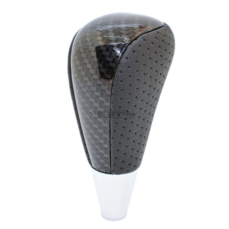 Carbon Fiber Gear Shift Knob Fits for Toyota Avalon Yaris 4Runner Sienna Camry Tacoma and Lexus ES GS SC RX LS (Black Leather/Carbon Fiber Pattern) Black Leather/Carbon Fiber Pattern