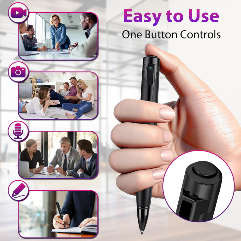 Body Recorder, Mini Nanny Camera with Video or Picture Taking, Surveillance Cam for Indoor Outdoor 64GB