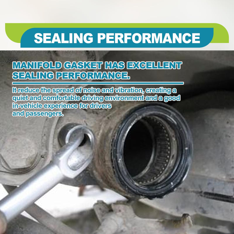 48mm Exhaust Manifold Gasket, High Grade Graphite Exhaust Manifold Gasket Muffler Gasket Replacement to Prevent Leaking Between Exhaust Manifold and Exhaust Pipe 48mm
