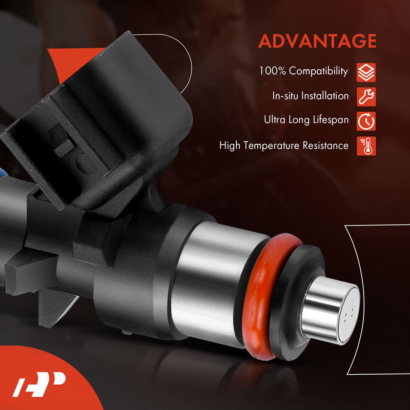 A-Premium 4 Holes Fuel Injectors 0280158233 Compatible with Jeep Grand Cherokee, Wrangler & Dodge Challenger, Charger, Durango, Grand Caravan, Journey & Chrysler Town & Country & Volkswagen, 3.6L