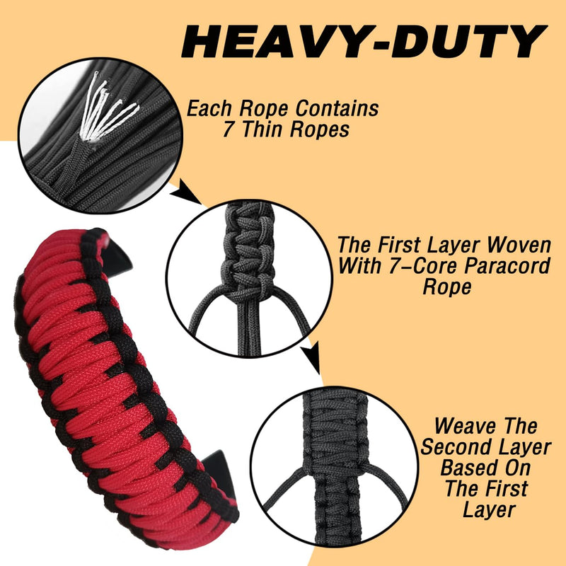 UTV Roll Bar Grab Handles for Polaris RZR Can Am,UTV Grab Handles fit 1.75"-2" Rollbar,ATV Passenger Grab Handle Grips 2Pcs(Red) Red