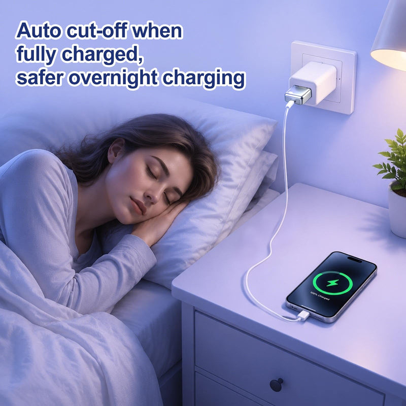 Full Charge Separator, Auto-Pop USB-C Charging Disconnect Adapter, Prevents Overcharging & Battery Overheating, Compatible with Phones, Earbuds, Tablets & Low-Power Devices, Supports Fast Charging Silver