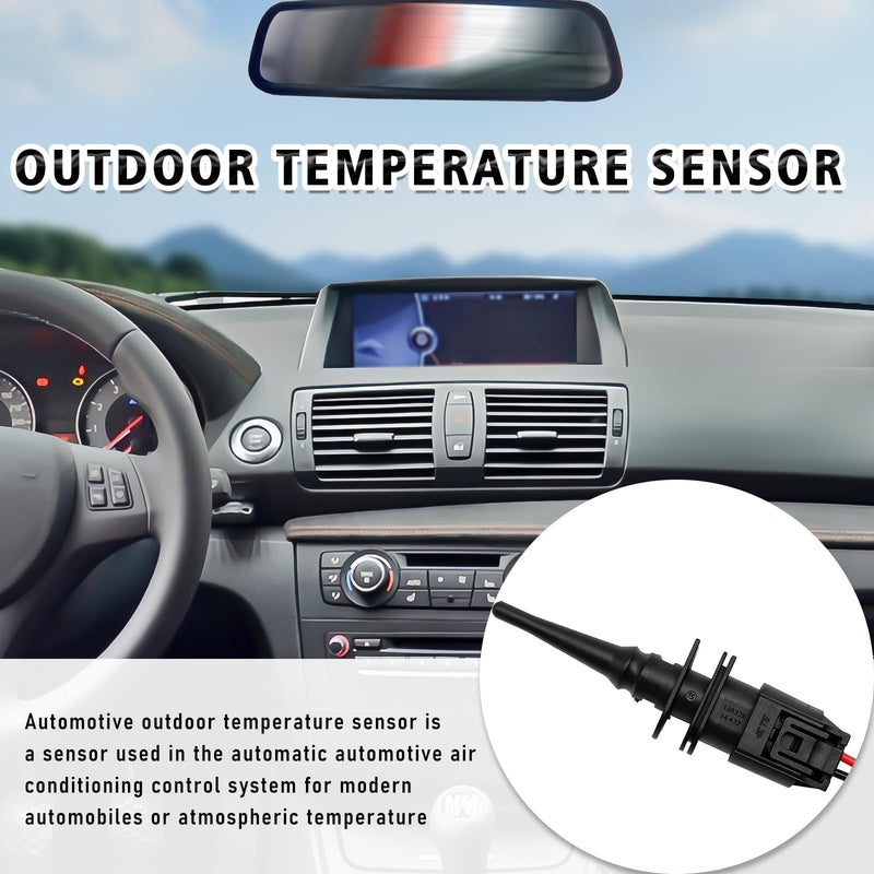 Outside Ambient Air Temperature Temp Sensor - Connector Pigtail Plug Compatible with BMW M3 M5 M6 X3 X5 X6 Z4 Z8 128i 323i 325i 328i 330Ci 528i 530i 550i Mini Cooper 65816905133 65816905050