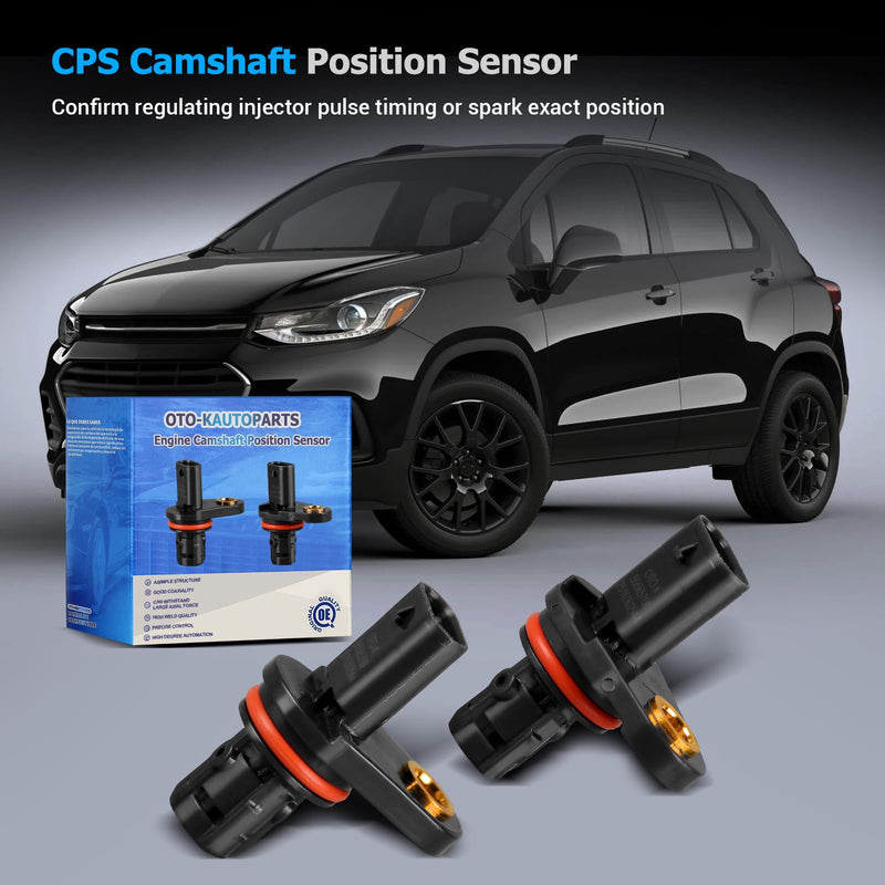 OTO-K Intake and Exhaust Camshaft Position Sensor Compatible with Chevy Cruze Trax 1.8L L4,Sonic Aveo 1.6L 1.8L L4,Pontiac G3 1.6L L4,Replace#55565708 55565709 25195555