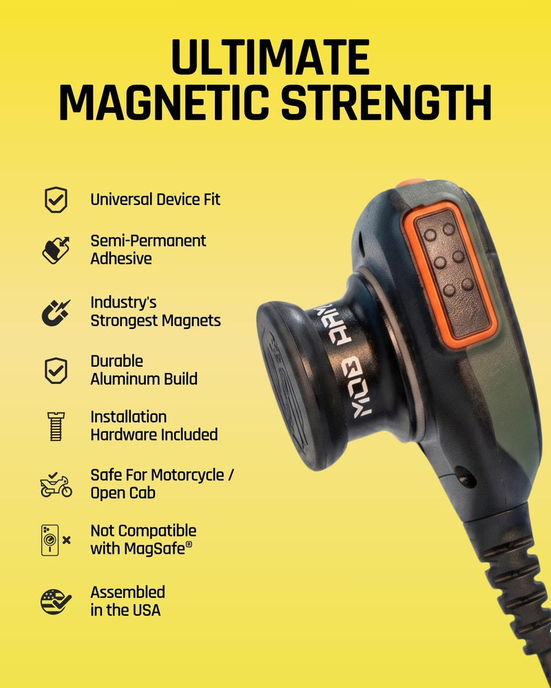 Mob Armor Mag Buddy, Universal Radio & Device Magnetic Mount | High-Strength Magnetic Hold, Rugged All-Day Durability, Universal Device Compatibility, One-Hand Access, Flexible Placement