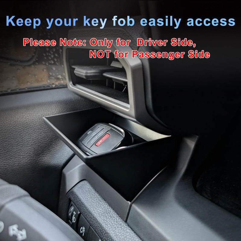 JKCOVER Driver's Air Vent Storage Tray Compatible with 2024 2025 Toyota Tacoma and 2025 Toyota 4Runner Accessories Driver's Side Extra Storage Organizer for Key Coin Card (Upgrade, No Need for Tape)