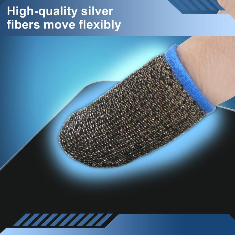 10 piece Gaming Finger Covers, Lightweight Gaming Finger Covers for e-Sports, Suitable for All Touchscreen Devices, Ultra-Thin Design with Fiber Material, Smooth Touch,Mobile accessor