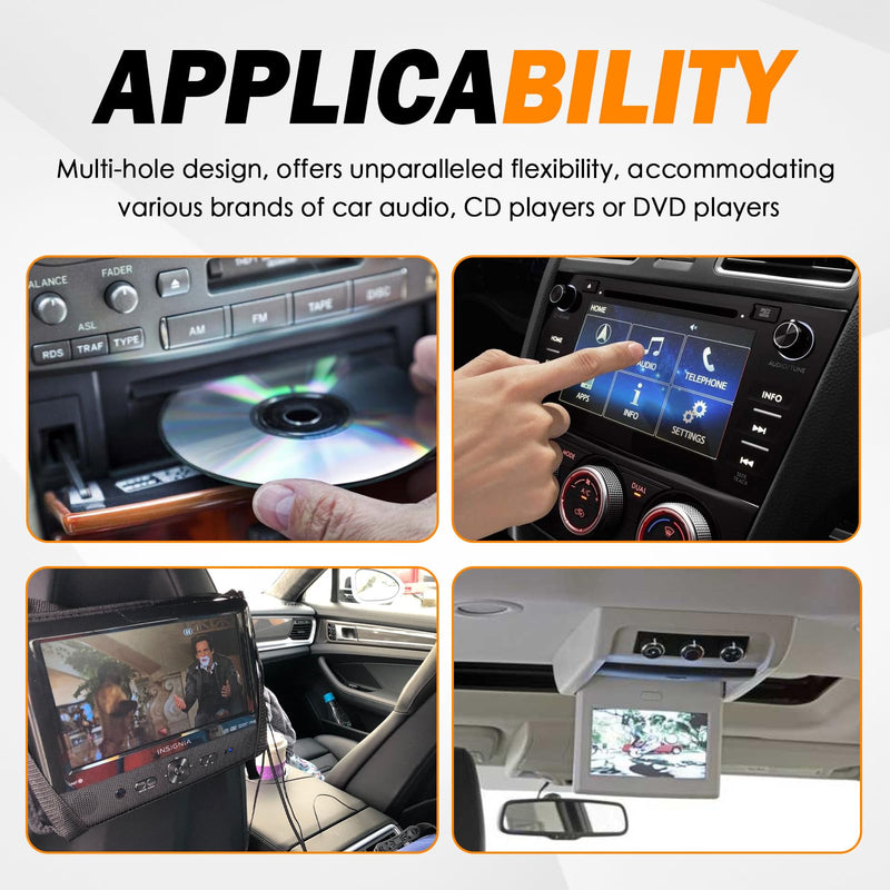 2PCS Car Double Din Installation Kit,Heavy Duty Metal Double Din Kit with Screws,Professional Car Audio & Video Dash Mounting Kits for Audio Fixing Automotive Tools