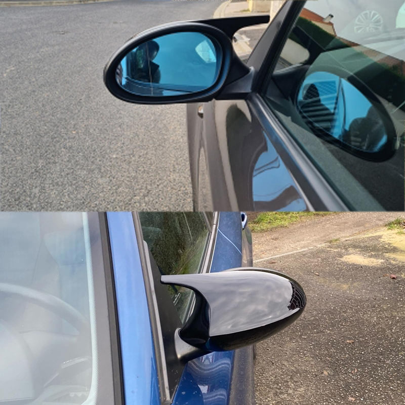 Compatible with BMW 2005-2008 E90 E91 / 2006-2009 E92 E93 PRE-LCI Gloss Black M3 Style Side Mirror Cover Cap