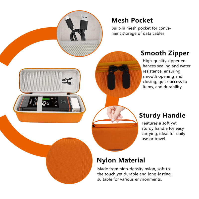 Case for Bushnell Golf Wingman HD GPS Speaker Golf Speaker Bag | Portable Waterproof Shockproof Speake Case Orange