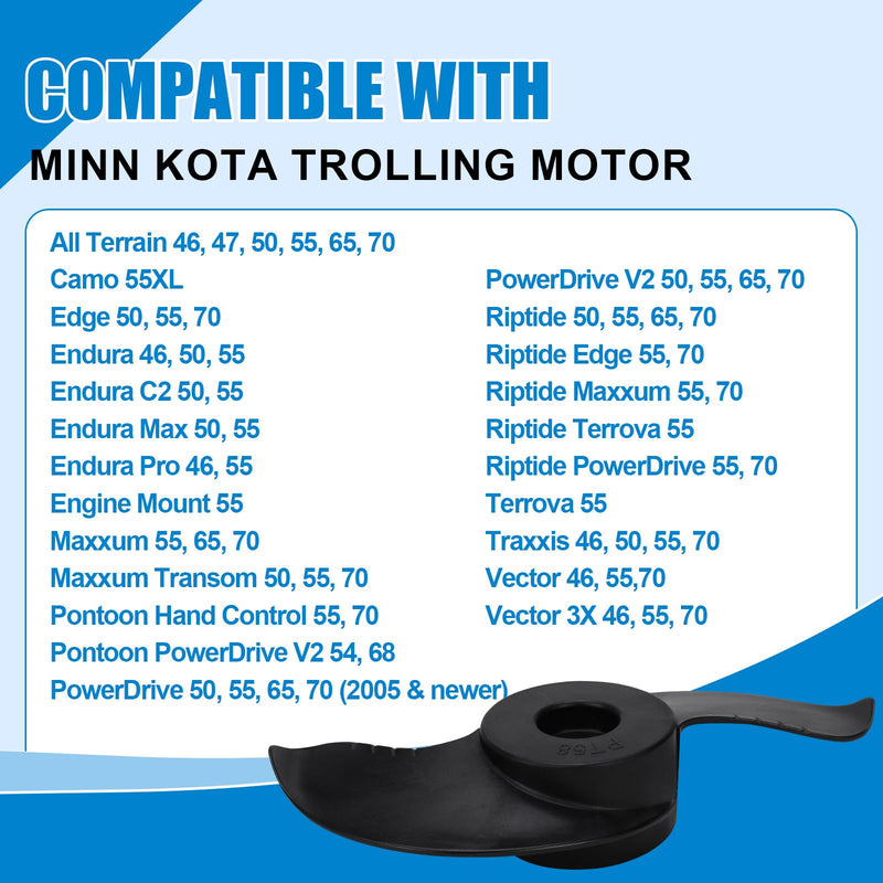 MKP-32 Trolling Motor Propeller Compatible with Minn Kota Trolling Motor Weedless Wedge 2 Prop, Weedless Wedge Prop Fits 3-5/8" Motor Diameters Trolling Motors, OE Replace# 2091160 1865017
