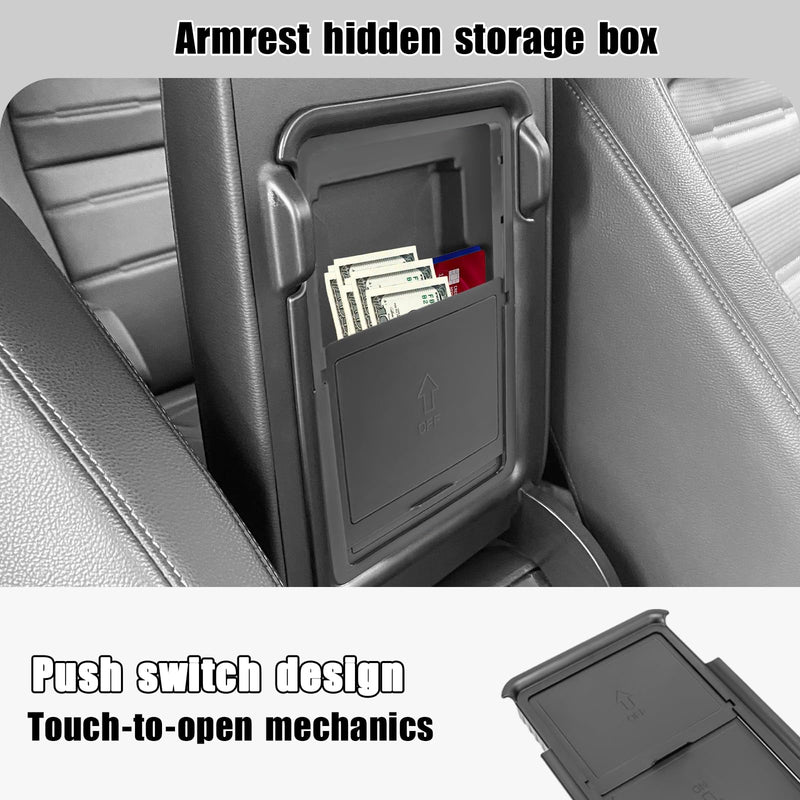 3PCS Center Console Organizer Compatible with 2026 2025 2024 2023 Honda CRV Armrest Storage Box Armrest Hidden Storage Box Secret Compartment Insert Tray Interior Accessories 3 Pcs Center Console Organizer
