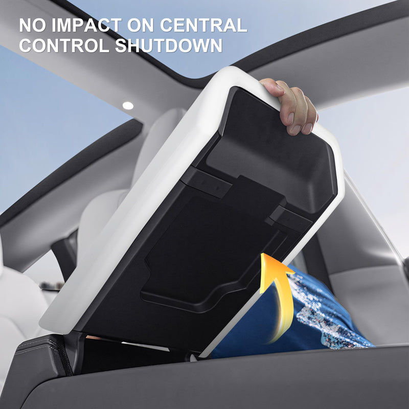 frani Center Console Armrest Cover Designed for Tesla Model 3 Highland 2024-2026 and Model Y Juniper 2026 Refresh,Non-Slip Designed with EZ Snap On Install-White Model 3 Highland/Model Y Juniper White 1