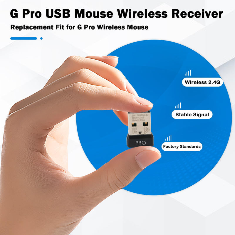 VBestLife G Pro USB Mouse Receiver, 2.4G USB Dongle Receiver Adapter for G Pro Mouse