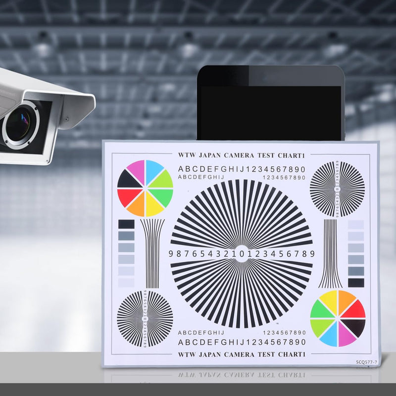 IMIKEYA Focus Calibration Card: Camera Lens Test Chart - CCTV Installation Tool & Security Alignment Accessory/Premium Equipment Color Wheel Lens Test Chart