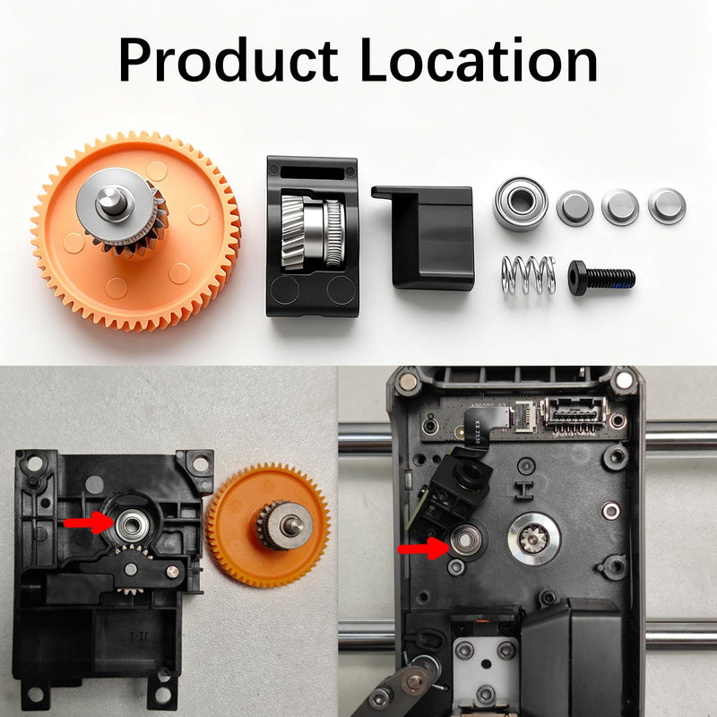 Original Bamboo P2S Extruder Gear Assembly,Precise Feeding & Wear Resistant,Sainless Steel Extruder Gear Kit for Bambu Lab P2S Extruder Drive Gear Assembly Original OEM P2S Accessories