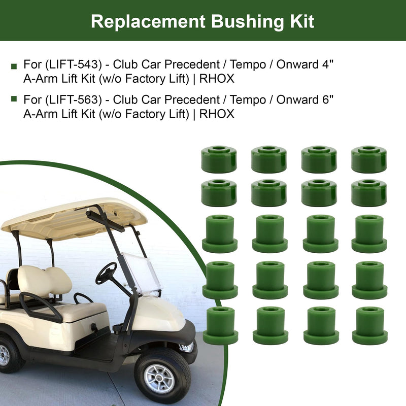 Replacement Bushing Kit LIFT-543, LIFT-563 Compatible with Club Car Precedent/Tempo/Onward with RHOX Lift