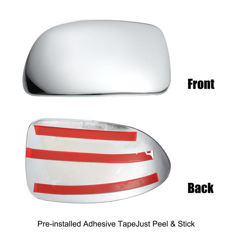 ACROPIX Car Exterior Mirror Cover Cap Overlay Fit for Chevrolet Silverado Suburban for GMC Sierra Yukon - Pack of 2 Chrome Plated