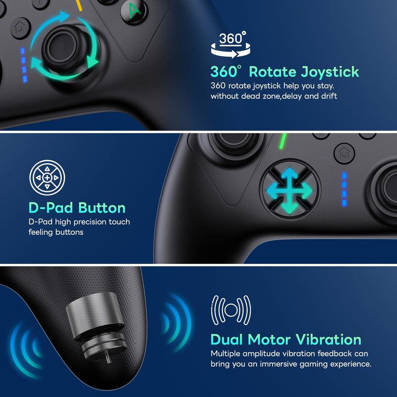 Sehawei Wireless Controller for Xbox One/Xbox One S,PC,Macro & Turbo | 2.4 GHz Wireless Controller Plug and Play, Compatible with Xbox One/Xbox One S/Xbox One X/Xbox series S/Xbox Series X/PC