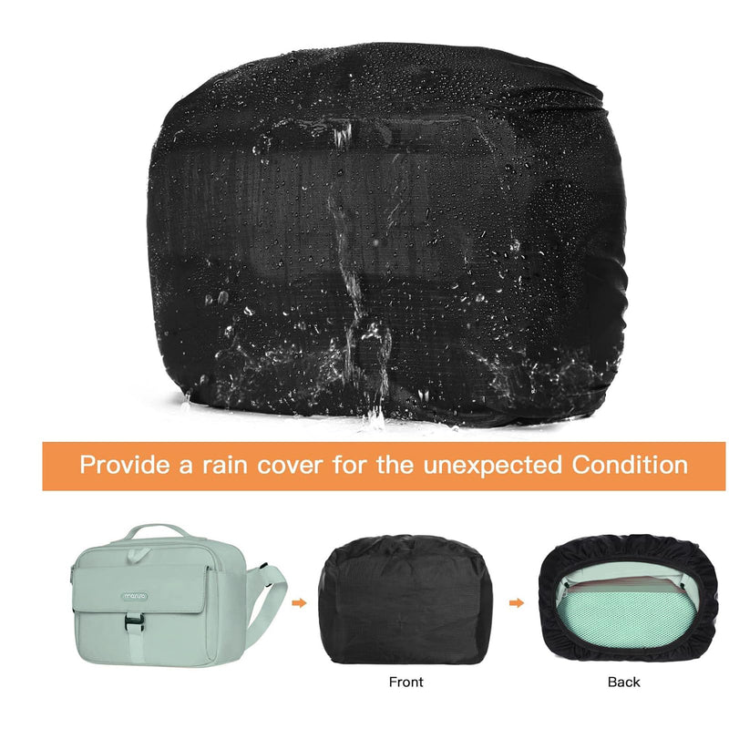 MOSISO Camera Shoulder Bag Camera Case Crossbody Sling Purse, Antique Green | DSLR/SLR/Mirrorless Compact Padded Photography Handbag with Rain Cover Compatible with Canon/Nikon/Sony Cameras and Lenses