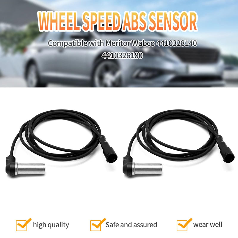 2 Pcs Truck Wheel Speed ABS Sensor Harness Replacement for Meritor Replacement for Wabco 4410328140 4410326180