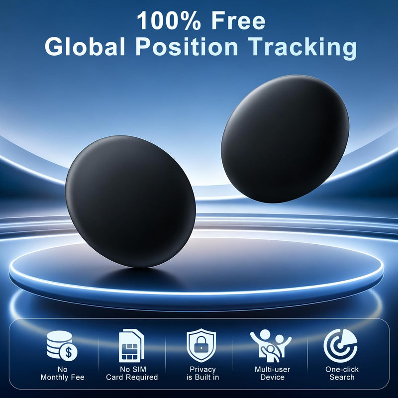 Undetectable GPS Tracker for Vehicles, Real-Time Tracking, No Monthly Fee | No Sim Card, Reliable Performance, Works With IOS & Android, Mini Hidden Magnetic Tracking For Elder, Luggage, Pet, Keychains Black