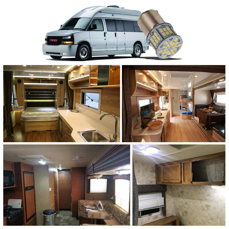 12V RV LED Interior Lights, 20 Packs 1141 1156 1003 1073 BA15S 7506 LED Bulbs for RV Camper Trailer Boat Trunk Interior Indoor Tail Lights, White - 6000K Xenon White