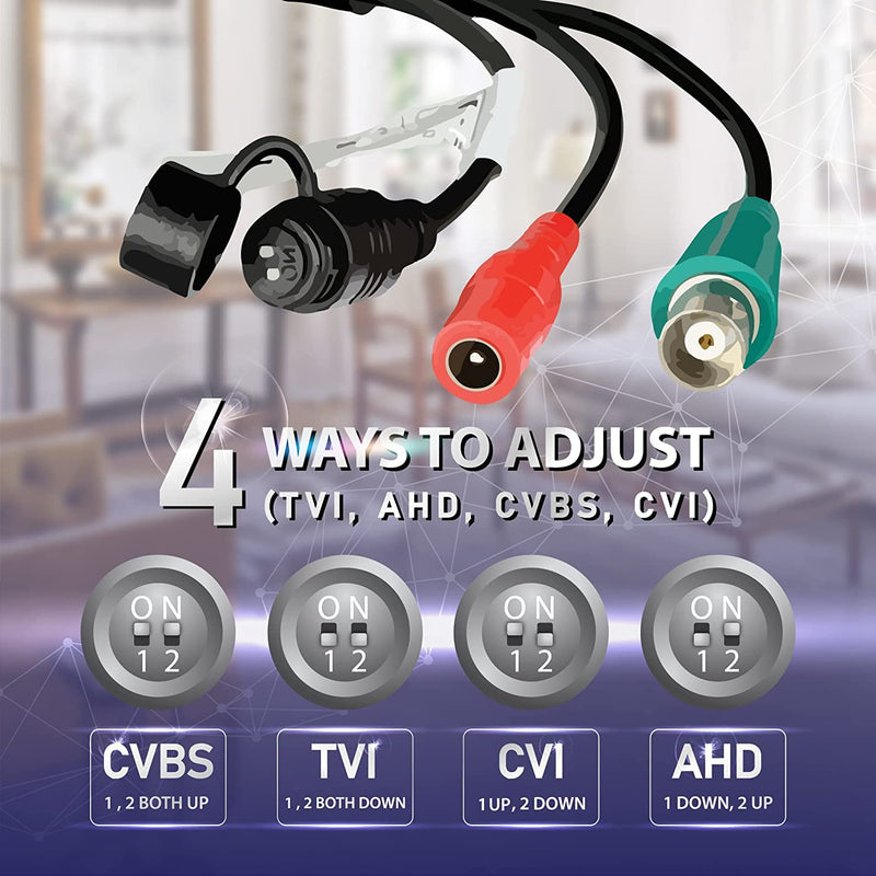 Marquis 8MP 24/7 Full-Color HD TVI/CVI/AHD/CVI Turret Dome with Sony-Starvis CCTV Security Camera, Outdoor Color Night Vision Waterproof Analog Surveillance Camera 2.8mm Lens (Require 8MP DVR)… 8MP Color Night