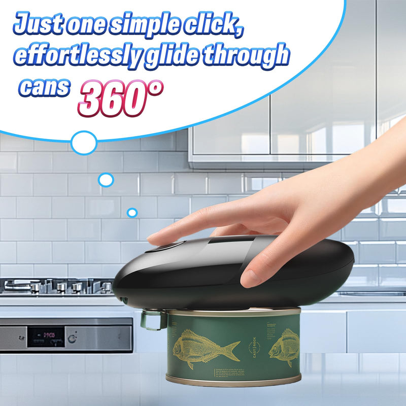 One Touch Electric Can Opener Fits All Can Sizes, Smooth Edge，Food Safe Kitchen Gadgets Automatic Can Opener for Kitchen