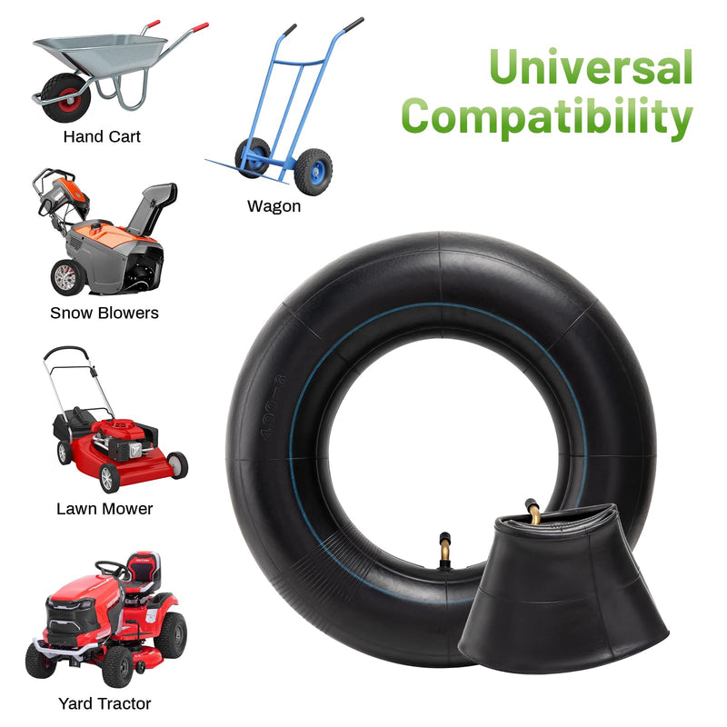 Heavy Duty 4.80-8/4.00-8 Inch Replacement Tire Inner Tube, 4.80/4.00-8 Innertube with TR87 Angled Valve for Wheelbarrows, Mowers, wagons and More for 4.80-8 4.00-8 480/400-8 Tires Pack of 2