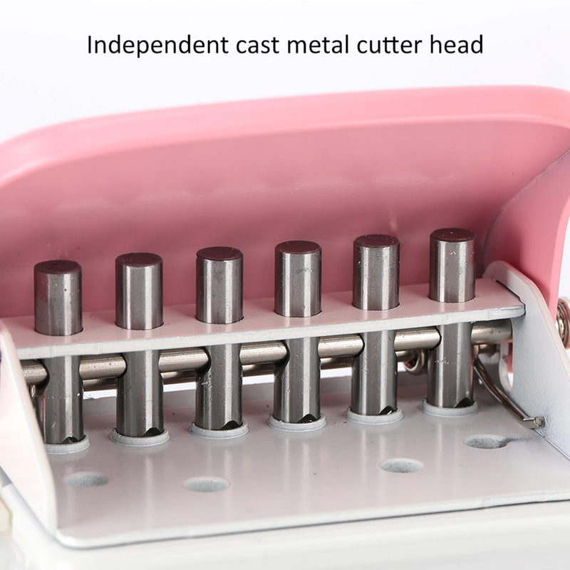 99H9 Hole Puncher, Pink Small Multi Hole Punch, 26Hole 30Hole 20Hole Paper A4 B5 A5 Looseleaf Manual Punching Machine