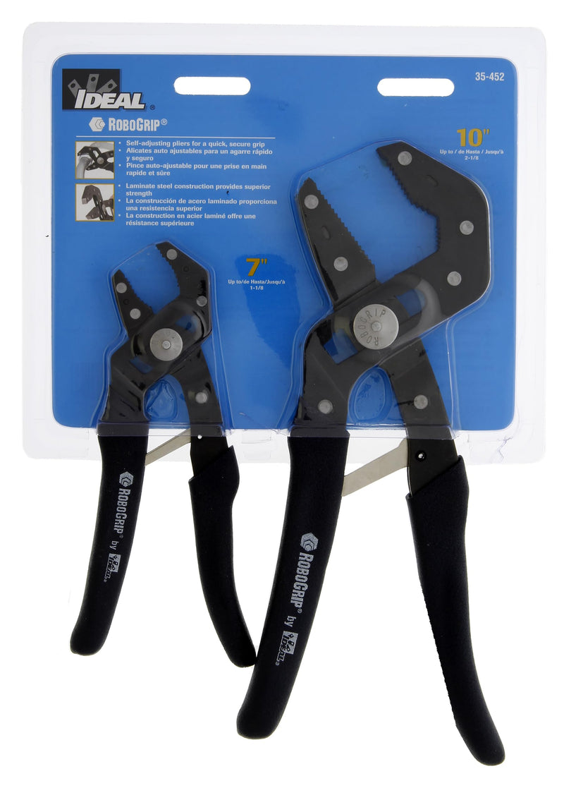 IDEAL INDUSTRIES 35-452 Robo Grip Pliers 7 in. and 10 in. 2 Pack 7 in & 10 in Pack 2