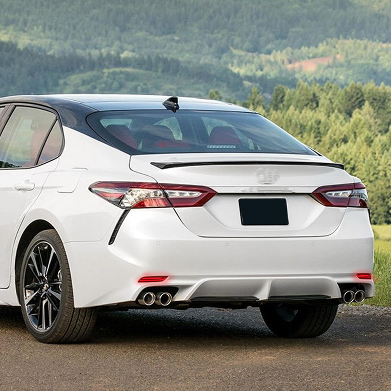  [AUSTRALIA] - Full LED Rear Bumper Reflector Lights Compatible with 2018-2023 Toyota Camry Function as DRL Brake light Turn Signal Fog Lamps (Red) Red