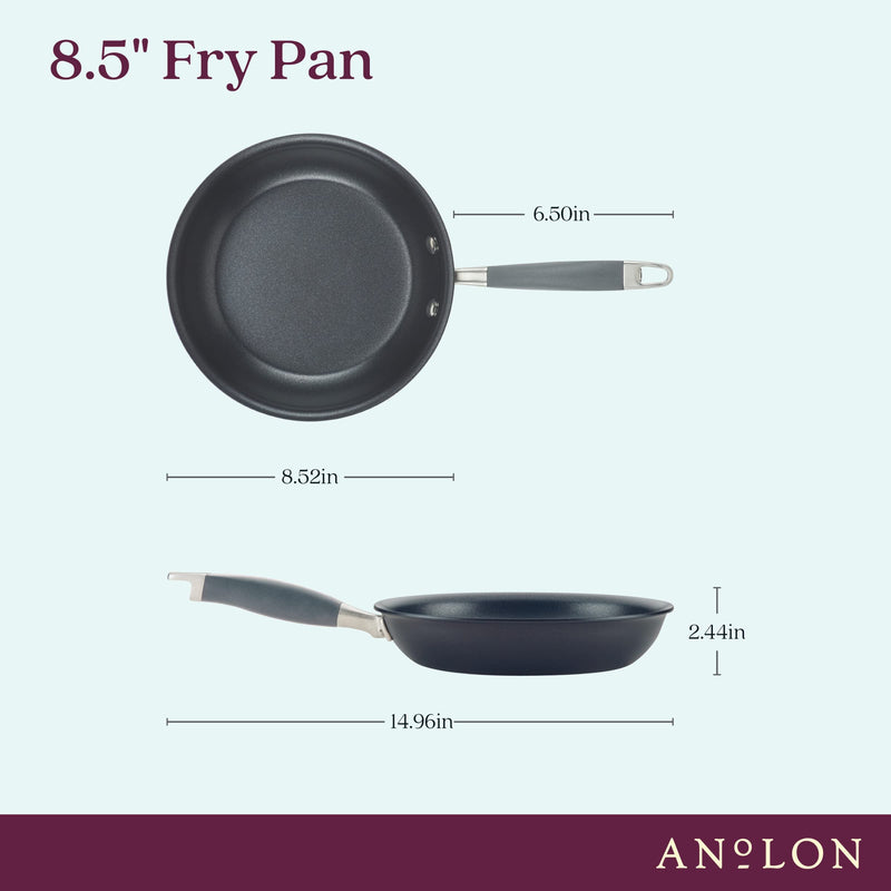 Anolon Advanced Home Hard Anodized Nonstick Frying Pan, 8.5 Inch – Small Non Stick Egg Pan, Durable Nonstick Skillet - Moonstone Skillet (8.5-Inch)