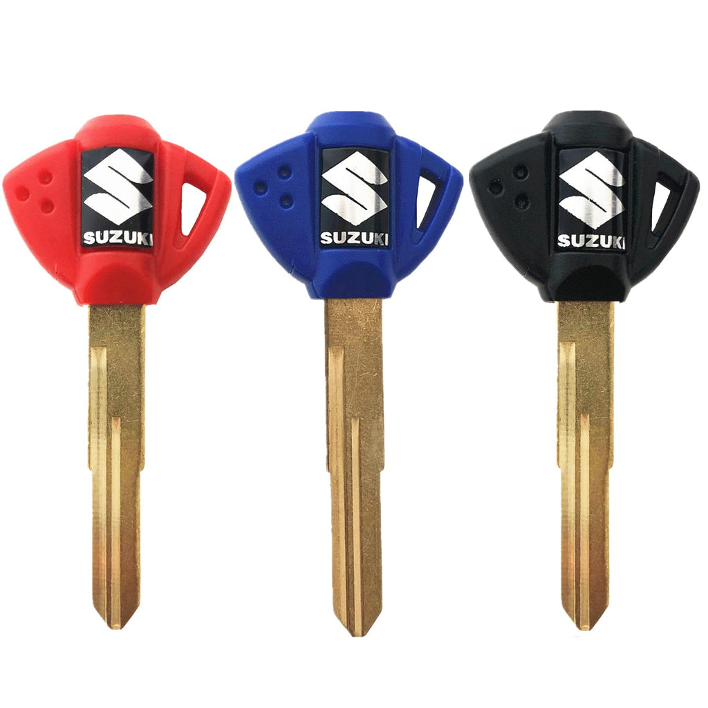 3X Motorcycle Blank Key Uncut Blade for Suzuki GSXR 600 750 1000 GSX1300R GSF 650