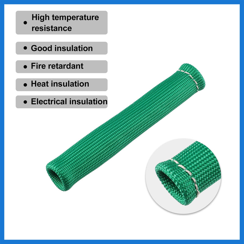 8 Pcs High Heat Shield Engine Spark Plug Wire Boots Protector Sleeve Cover for Car Green Auto Accessories