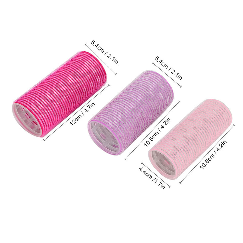 Rollers for Hair Volume, Hair Curlers Rollers,3pcs Self Adhesive Hair Rollers Portable Grip Holding Styling Curlers Hairdressing Tool