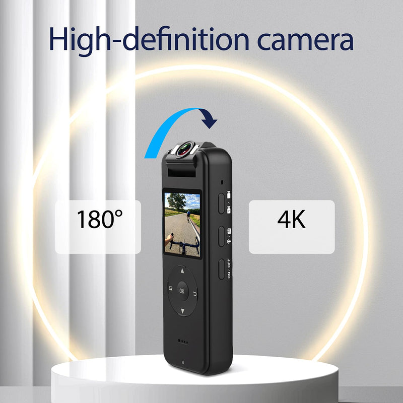 64GB Included, 4K UHD 30FPS Recording,1.4 in Screen Recorder, Body Cameras,Wearable Body Cam, 6HR Battery Life, for Outdoor Riding,Home,Sports,Security, JS-06B-64