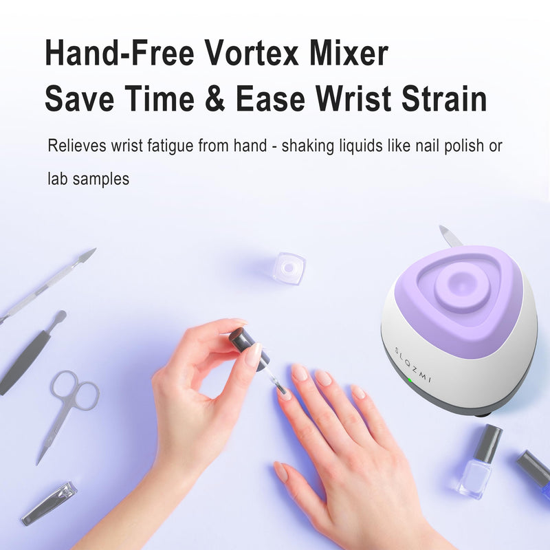 Mini Vortex Mixer, Nail Polish Shaker, Paint Shaker & Paint Mixer for Gel Polish, Acrylic Paints, Eyelash Adhesives, Tattoo Ink, Lab Vortex Mixer for Centrifuge Tubes and Test Tubes (Purple) Purple