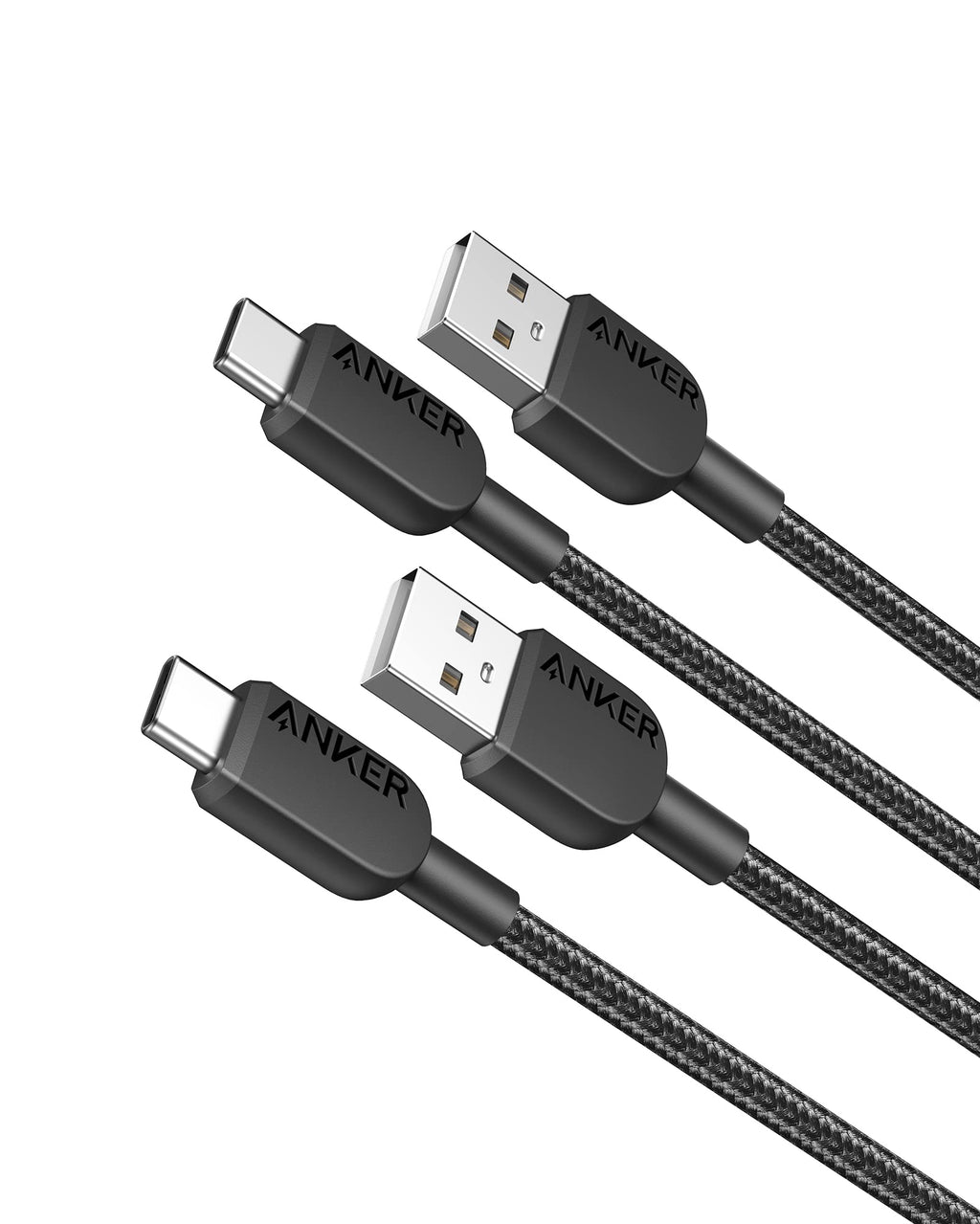 Anker USB C Cable, [2 pack, 3ft] 310 USB A to USB C Charger Cable, USB A to Type C Charger Cable Fast Charging for Samsung Galaxy Note 10 Note 9/S10+ S10, LG V30 (USB 2.0, Black)